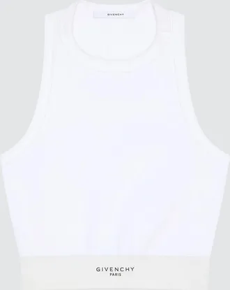 Givenchy Top cropped basic in jersey di cotone