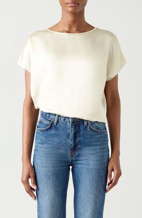 L.k. Bennett Lena Sleeveless Satin Top in Ecru at Nordstrom Rack, Size Xx-Large