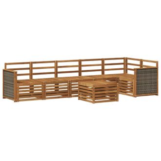 vidaXL Conjunto De Sof&aacute; Seccional 6 Pcs Natural Vidaxl