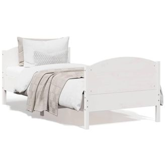 Berkfield Home Bed Frame without Mattress White 100x200 cm Solid Wood Pine