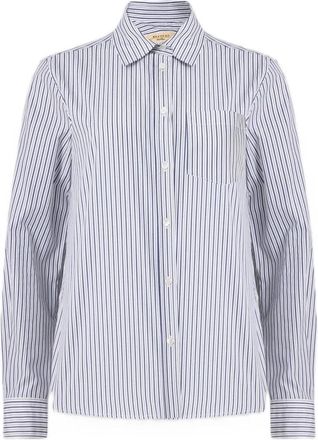 Max Mara Wkdbahamas Shirt - Dames - Overhemden - Blauw - 3XS - Katoen - Overhemden