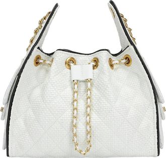 Tiffany & Fred Woven Canvas Shoulder Bag