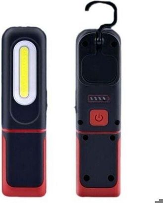OEM L&aacute;mpara De Trabajo Led Recargable 2 En 1, Con Rotaci&oacute;n De 360&deg;, Base Magn&eacute;tica Y Gancho