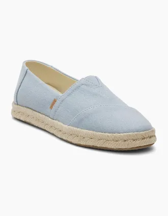 Toms Womens TOMS Alpargata Rope 2.0 Textile Womens Light Blue Espadrilles - Size: 6