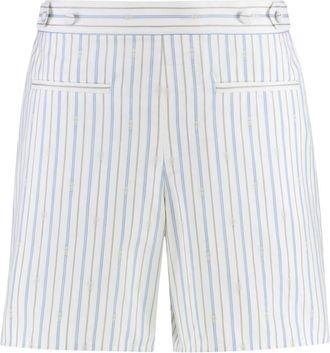 Alexander McQueen White Regular Stripes Shorts