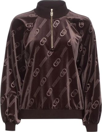 Liu Jo Felpa Chiusa - Dames - Vesten met rits - Bruin - S - Hoodies & sweatvesten