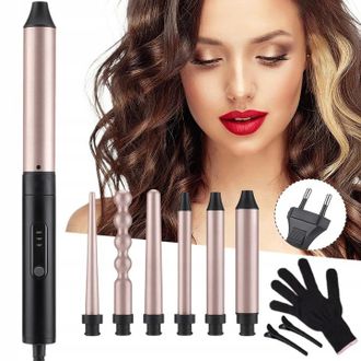 OEM Rizador Multifuncional Con 6 Cabezales Intercambiables Para Ondas Y Rizos