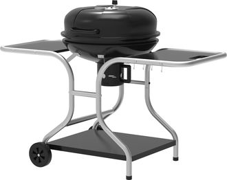 OUTSUNNY Garden Charcoal Barbecue Grill Trolley BBQ Patio Heating w/ Wheels | TJ Hughes