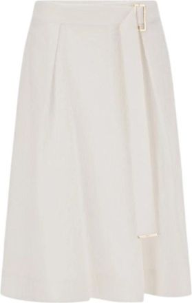 Herno Gn 000112D - 13284.1000 - Dames - Midirokken - Wit - M - Leer - Rokken