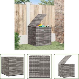 vidaXL vidaXL Cassapanca da esterno - Contenitore da Giardino in Rattan PE 100x97,5x104 cm Grigio