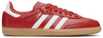 adidas Originals Samba OG Mens Sneaker, Red Scarlet White, 11.5 Women/10.5 Men