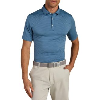 Rhone Drive Time Performance Polo in Bright Sapphire Stripe at Nordstrom, Size Xx-Large