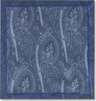 Etro Quadratisches Seidenetui mit Fantasiemuster Fedora