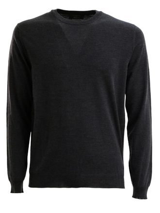 Zanone round-neck long-sleeve sweater - Grey