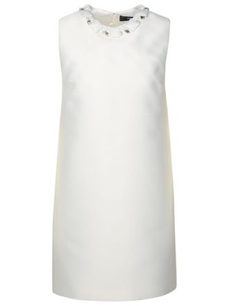 Versace White Silk Blend Dress
