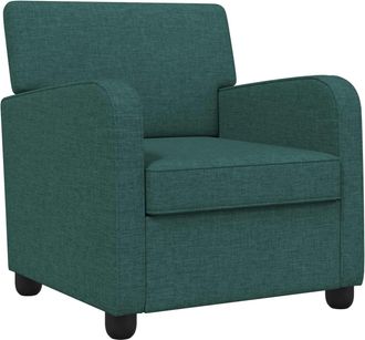 vidaXL Sill&oacute;n Verde Oscuro Tela Vidaxl