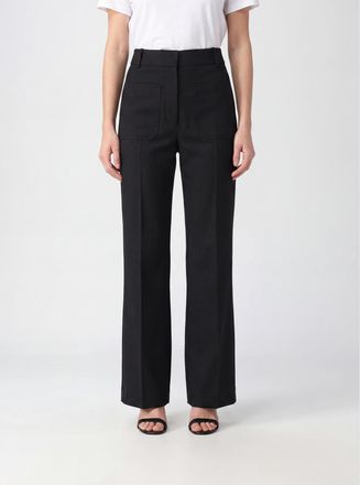 Victoria Beckham Pantaloni Alina a gamba larga e vita alta in misto lana