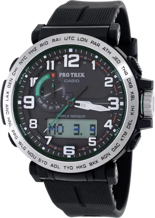Casio Pro Trek Quartz Analog-Digital Black Dial Mens Watch PRG601-1