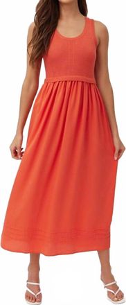 Bella Dahl Sweater Midi Dress In Bright Tangerine