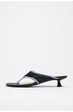 Bimba & Lola Heeled sandal in leather in Black at Nordstrom, Size 38