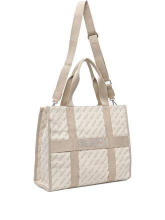 Silvian Heach logo-plaque tote bag - women - Polyester - One Size - Neutrals