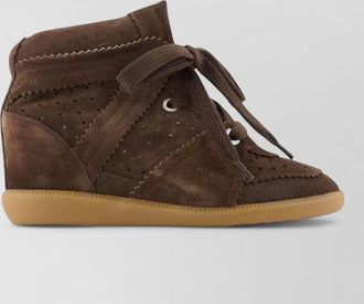 Isabel Marant leather wedge high-top sneakers