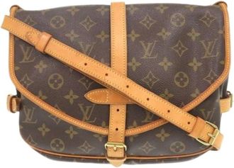 Louis Vuitton Pre-owned Cross Body Bags, female, Brown, Size: ONE SIZE Pre-owned Vintage Canvas Cross Body Bag