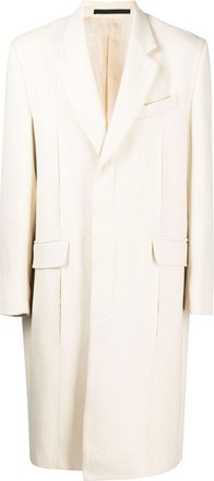 Songzio single-breasted coat - unisex - Wool - 46 - White