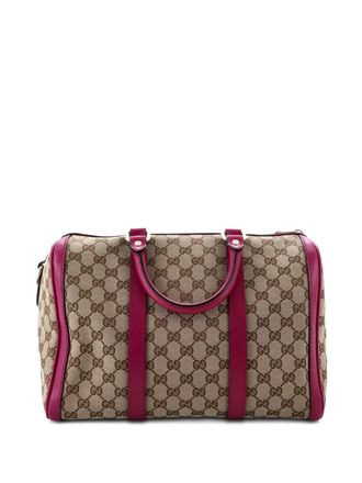 Gucci Convertible Joy Boston Bag GG Canvas with Leather Medium satchel - Beige