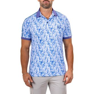 Maceoo Martyr0007 Print Golf Polo in Blue at Nordstrom, Size 5