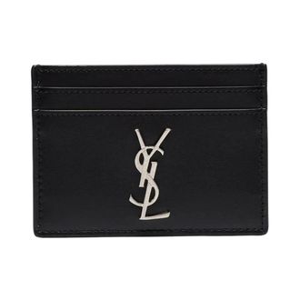 Saint Laurent Wallets & Cardholders, male, Black, Size: ONE SIZE Monog Cardcase