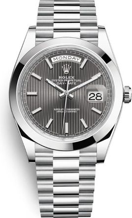 Rolex Day Date 40 Dark Rhodium Dial Automatic Mens Platinum President Watch 228206GNSRP