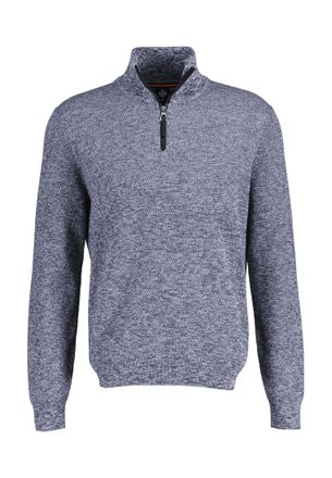 Lerros Troyer LERROS Gestrickter Troyer, Herren, Gr. XXL, blau (vintage blau melange), 100% Baumwolle, Pullover Troyer