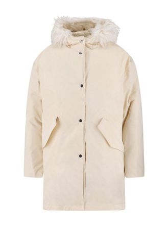 Jil Sander Faux Fur Parka - Cream