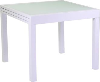 Vacchetti Vacchetti - Mesa Extensible Blanco 90/180x90 Cm H 75 Cm En Aluminio Mod. Boise