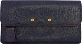 Louis Vuitton Pre-owned Monogram Empreinte Long Wallet (Bi-fold) - Dames - Vintage Accessoires - Blauw - ONE Size - Leer - Vintage