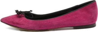 Tom Ford 2024 su&egrave;de ballerinas met strik - Paars