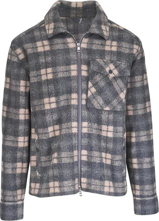 Moncler Giacca-camicia a quadri - Grigio