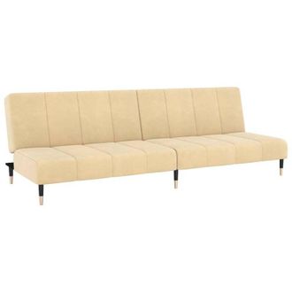 vidaXL Sof&aacute; Cama De 2 Plazas Terciopelo Color Crema Vidaxl