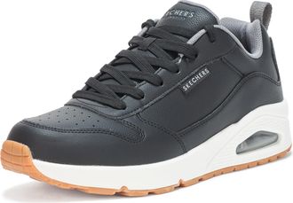 Skechers Mens Uno - Alder Trainers - Black/Grey - 11 UK