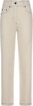 Max Mara Straight Jeans - Dames - Regular Fit Jeans - Beige - M - Jeans