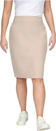 2-Biz Elegante Malloy Sand Rok - Dames - Korte rokken - Beige - L - Polyester - Rokken