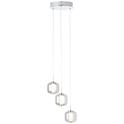 Brilliant Betsy Pendelleuchte – 150x90x9 Cm, Eisen/Weiß, 4x5W LED Inklusive, Höhenverstellbar