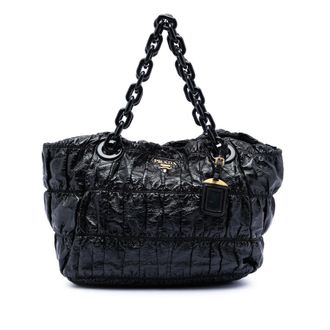 Prada Pre-owned Prada Vernice Gaufre Resin Chain Shopping Tote Ladies T32IA32ZN9HSVCH9