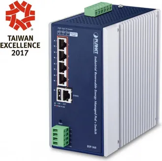 Planet Bsp-360 Switch Gestionado Gigabit Ethernet (10/100/1000) Energ&iacute;a Sobre Ethernet (poe) Azul, Blanco