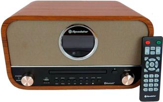 Roadstar Hra-1782nbt Equipo M&uacute;sica Vintage Radio Digital Fm, Reproductor Cd-mp3, Bluetooth, Usb, Mando A Distancia Madera - Madera