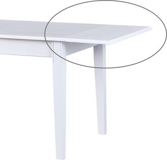 ebuy24 Plato adicional para mesa de comedor wright, 1 ud, color blanco