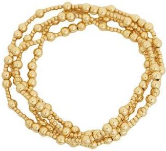 Panacea Set of 4 Beaded Stretch Bracelets in Gold at Nordstrom Rack