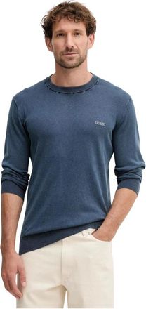 Guess Chesley Trui - Heren - Ronde hals truien - Blauw - S - Truien & Vesten