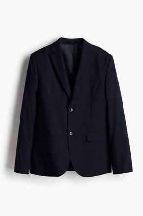 H&M Einreihiger Blazer in Slim Fit - Blue